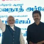 चेन्नई में पीएम मोदी के कार्यक्रम के दौरान सीएम विजय के समर्थकों ने लहराए 2029 के पोस्टर
